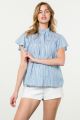 THML BUTTONED TOP WITH PLEATS AND KNOTS