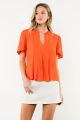 THML FLUTTER SLEEVE V NECK TOP