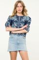 THML SHORT SLV EMBROIDERED TOP