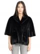 LOVE TOKEN ROLLED COLLAR FUR JACKET