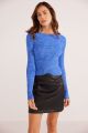 MINKPINK HARPER RIB KNIT TOP