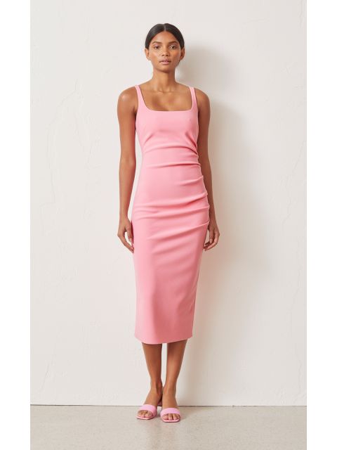 bec and bridge velours midi dress