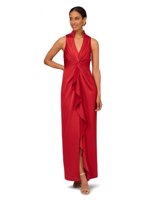 AIDAN MATTOX TWIST FRONT GOWN