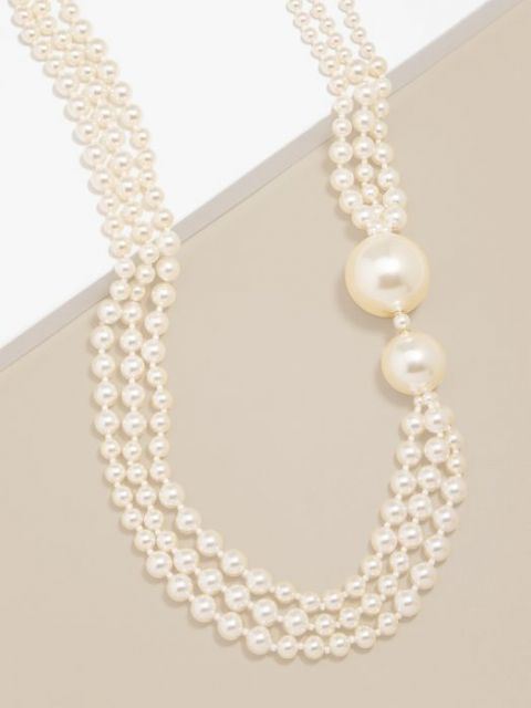 Buy Silver Tone Large Pearl Necklace from the Next UK online shop